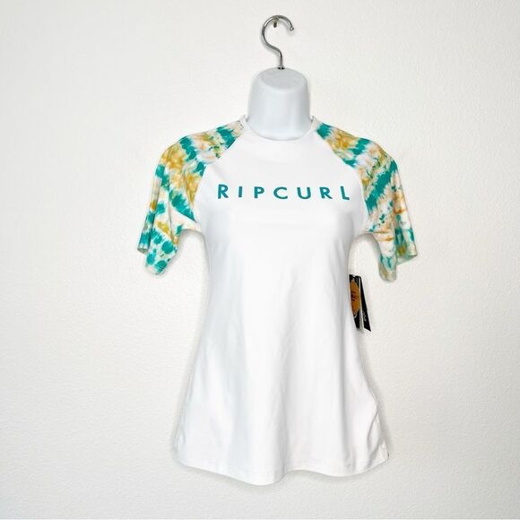 NWT Rip Curl NEW Summer Breeze Relaxed Short Sleeve Top Rashguard Resortwear XS - Picture 3 of 8